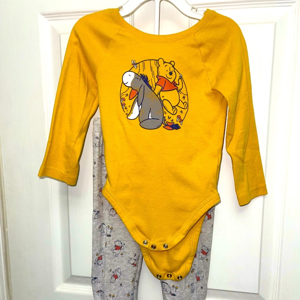 Disney Jumping Beans 24m Winnie the Pooh Onesie 2 Piece Set